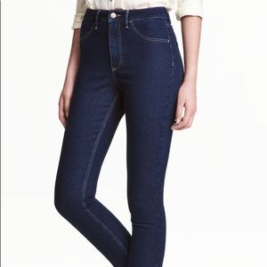 H&M High Waist Ankle Dark Wash Jeans